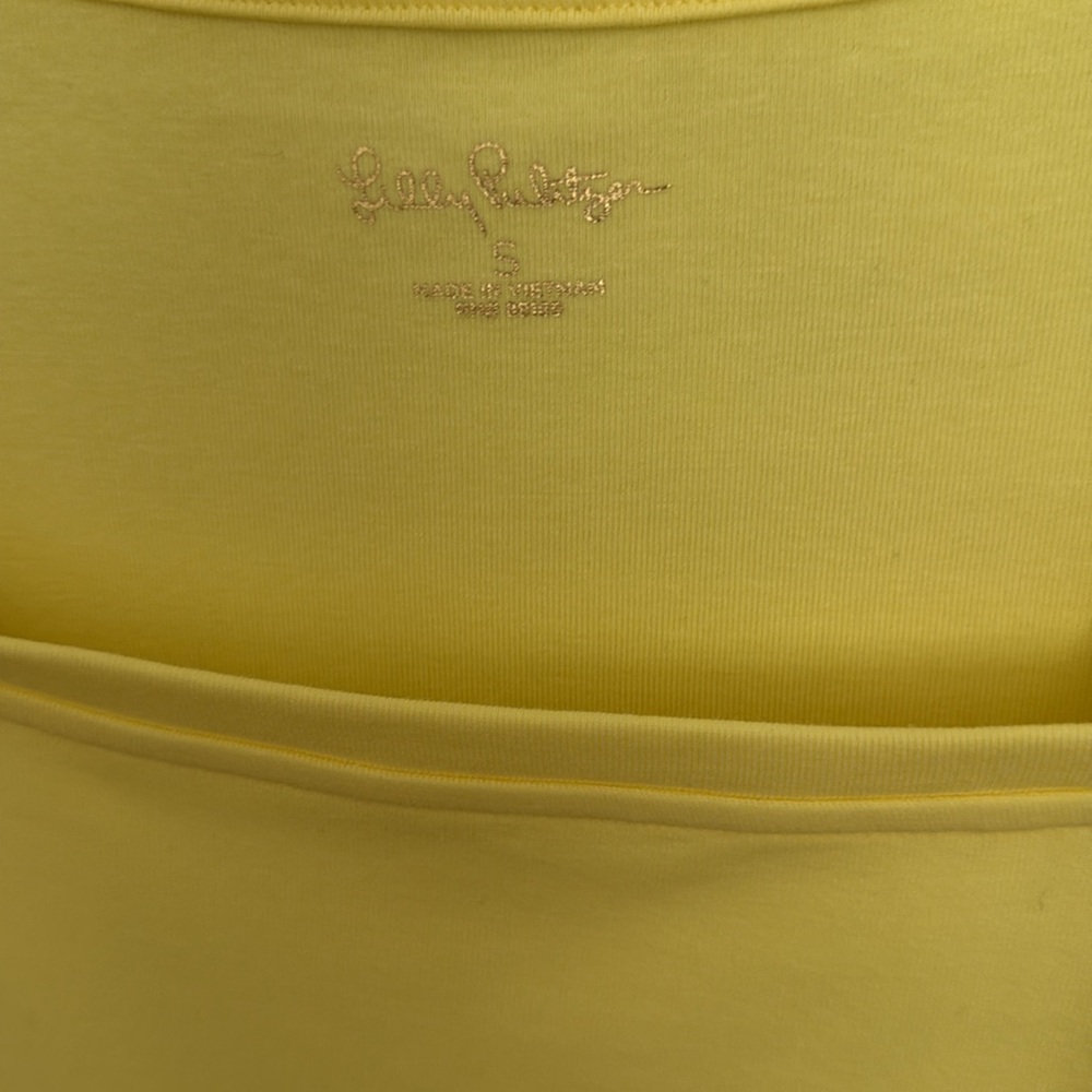 Lilly Pulitzer Yellow Ruffle Sleeve Women's Top - Picture 6 of 6